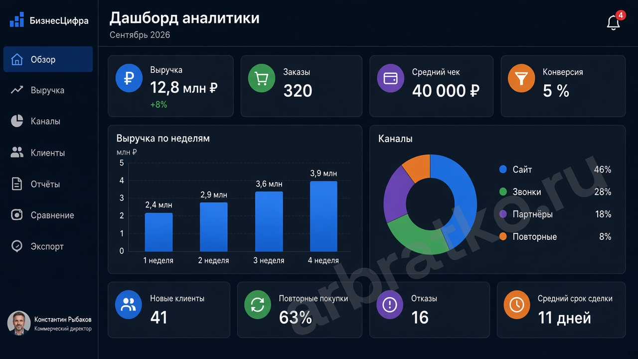 БизнесЦифра — дашборд
