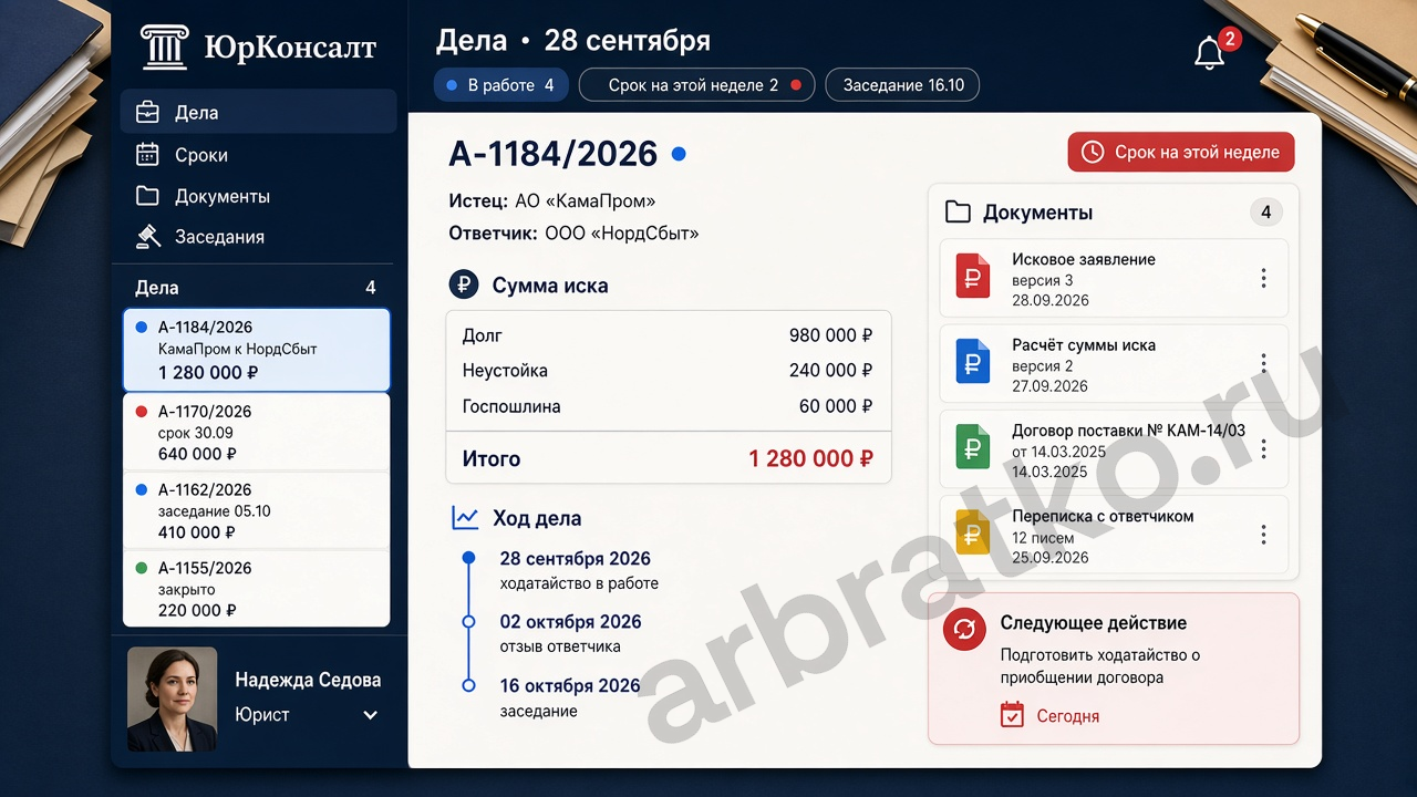 ЮрКонсалт — дела
